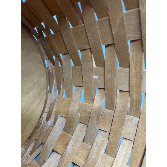 Longaberger Wood Potluck Basket 2 Handle 2009 Rustic Versatile Storage 10x5.75" - Picture 7 of 10